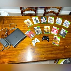 XBOX 360 WITH 120GB HARDRIVE & 12 GAMES